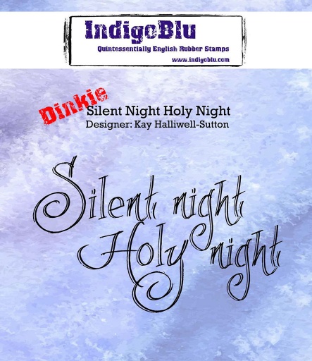 Silent Night Dinkie A7 Red Rubber Stamp